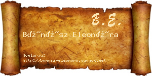 Bánász Eleonóra névjegykártya